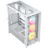 Corsair PC Case | Frame 4000D RS ARGB Modular | White | Mid-Tower | Power supply included No