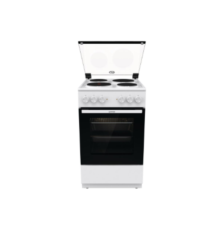 Gorenje Cooker | GE5A21WH | Hob type Electric | Oven type Electric | White | Width 50 cm | Grilling | Depth 59.4 cm | 68 L