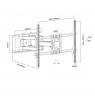 Maclean TV Mount, max VESA 600x400, 32-85", 60kg, horizontal and vertical angle adjustment, profile 65-390mm, black, MC-789