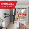 Maclean TV Mount, max VESA 600x400, 32-85", 60kg, horizontal and vertical angle adjustment, profile 65-390mm, black, MC-789