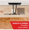 Maclean TV Mount, max VESA 600x400, 32-85", 60kg, horizontal and vertical angle adjustment, profile 65-390mm, black, MC-789
