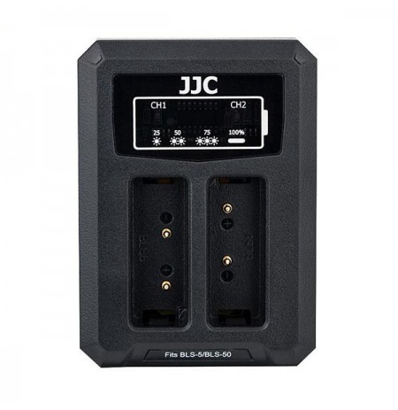 JJC Olympus DCH BLS5 USB Dual Battery Charger (for Olympus BLS 1/BLS 5/BLS 50)