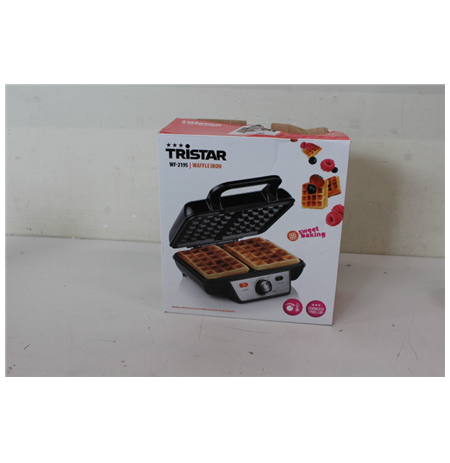 SALE OUT.  | Tristar | Waffle maker | WF-2195 | 1000 W | Number of pastry 2 | Belgium | Black | DAMAGED PACKAGING