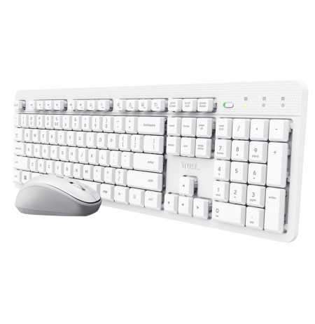 Klawiatura + mysz Trust ODY II Wireless White US