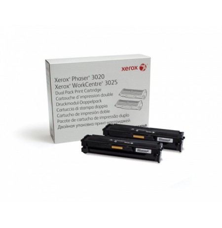 Xerox Phaser 3020 / WorkCentre 3025 (106R03048) Dual Pack Lazerinė kasetė, Juoda