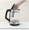 Tefal Glass Kettle KI605830 electric kettle 1.7 L 2200 W Black, Silver, Transparent