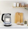 Tefal Glass Kettle KI605830 electric kettle 1.7 L 2200 W Black, Silver, Transparent