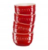 Staub Ceramique Bowl set 0.2 L Round Ceramic Red 4 pc(s)