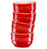 Staub Ceramique Bowl set 0.2 L Round Ceramic Red 4 pc(s)