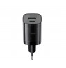 Havit UC303 EU - GaN 30 W dual-port travel charger, black