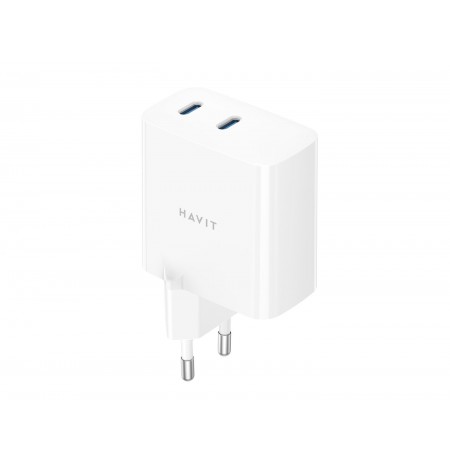 Havit UC45 EU - GaN 45 W dual-port travel charger, black