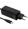 Qoltec 52420 90W GaN Super Fast Charger| 5-20V | 3-4.5A | USB-C 3.1