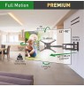 BARKAN BM466XP 13-65" TV, 4 lankstų, sieninis, prailgintas, juodas