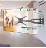 BARKAN BM466XP 13-65" TV, 4 lankstų, sieninis, prailgintas, juodas