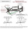 BARKAN BM466XP 13-65" TV, 4 lankstų, sieninis, prailgintas, juodas