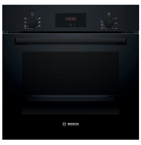 Bosch Oven | HBF133BA1 | 66 L | Electric | EcoClean | Knobs | Height 59.5 cm | Width 59.4 cm | Black