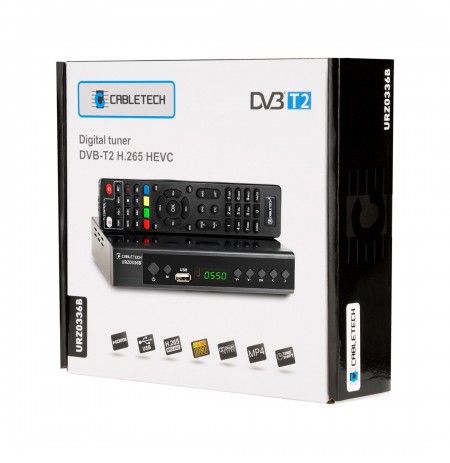 Cabletech DEKODER DVB-T2 H.265 HEVC URZ0336