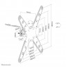 Neomounts FL40-430BL14 TV pole mount 32-55" - diam. 28-50 mm