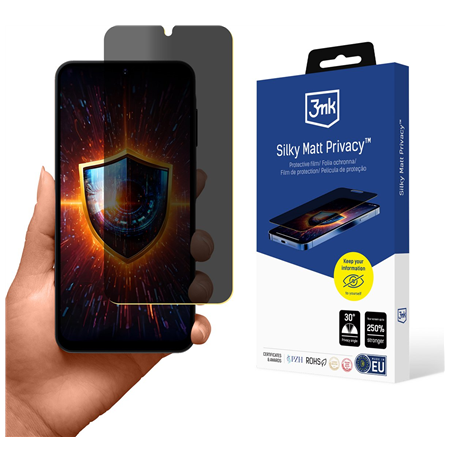 3MK | Silky Matt Privacy | Samsung | Galaxy A16 | Black | Privacy film