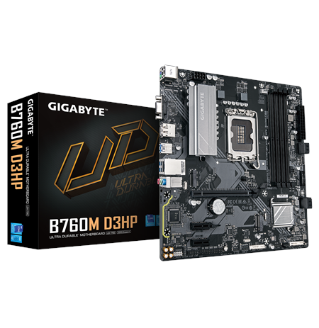 Gigabyte B760M D3HP | Processor family Intel | Processor socket LGA1700 | DDR5 | Supported hard disk drive interfaces M.2, SATA