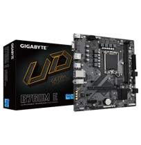 GIGABYTE B760M E Motherboard - Supports 14th Gen. Intel Core CPUs, 6+1+1 phases VRM, up to 7200MHz DDR5 (OC), 2xPCIe 4.0 M.2, 1