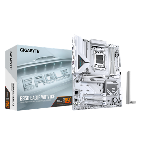 Gigabyte B850 EAGLE WF7 ICE | Processor family AMD | Processor socket AM5 | DDR5 | Supported hard disk drive interfaces SATA, M.