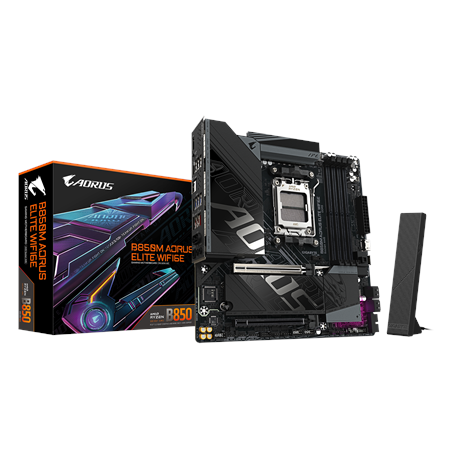 Gigabyte B850M A ELT WF6E | Processor family AMD | Processor socket AM5 | DDR5 | Supported hard disk drive interfaces SATA, M.2