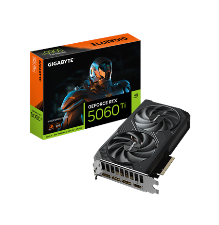 Gigabyte GeForce RTX 5060 Ti WINDFORCE OC 8G | NVIDIA | 8 GB | GeForce RTX 5060 Ti | GDDR7 | HDMI ports quantity 1 | PCI-E 5.0