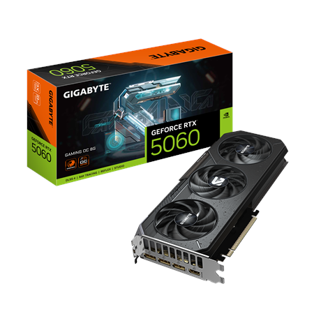 Gigabyte GeForce RTX 5060 GAMING OC 8G | NVIDIA | 8 GB | GeForce RTX 5060 | GDDR7 | HDMI ports quantity 1 | PCI-E 5.0