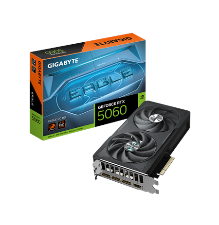 Gigabyte GeForce RTX 5060 EAGLE OC 8G | NVIDIA | 8 GB | GeForce RTX 5060 | GDDR7 | HDMI ports quantity 1 | PCI-E 5.0
