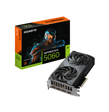 Gigabyte GeForce RTX 5060 WINDFORCE 8G | NVIDIA | 8 GB | GeForce RTX 5060 | GDDR7 | HDMI ports quantity 1 | PCI-E 5.0