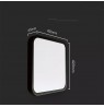 Plafond V-TAC VT-8630S surface-mounted 36W LED IP44 42x42cm motion detector 4000K 3820lm (SKU 76741) Black