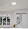 Plafond V-TAC VT-8630S surface-mounted 36W LED IP44 42x42cm motion detector 4000K 3820lm (SKU 76741) Black