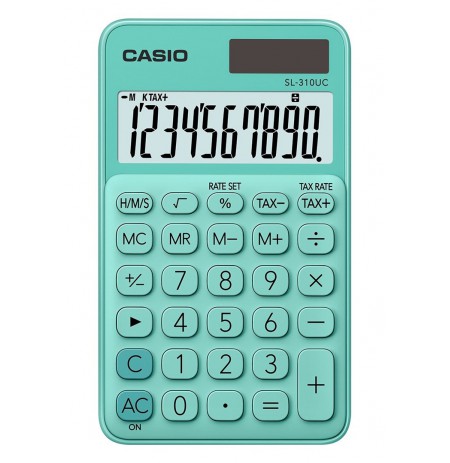 Casio pocket calculator SL-310UC-GN green