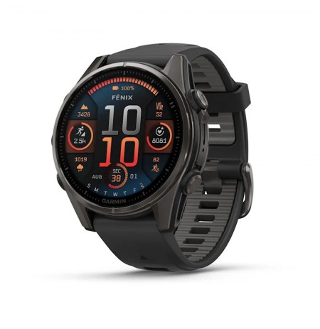Garmin fenix 8 3.3 cm (1.3") AMOLED 43 mm Digital 416 x 416 pixels Touchscreen Black Wi-Fi GPS (satellite)