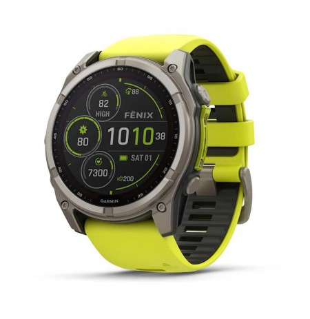 Garmin fenix 8 3.56 cm (1.4") 51 mm Digital 280 x 280 pixels Touchscreen Titanium Wi-Fi GPS (satellite)
