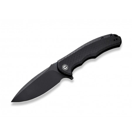 CIVIVI Praxis Knife with 9Cr18MoV Blade and Micarta Handle, All Black, Model C803G