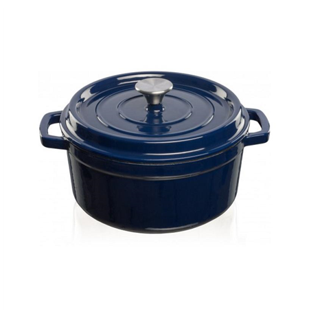 GRAND FEU | Pot | FEUDARKBLUE | 4.7 L | Cast iron | Dark blue | Lid included