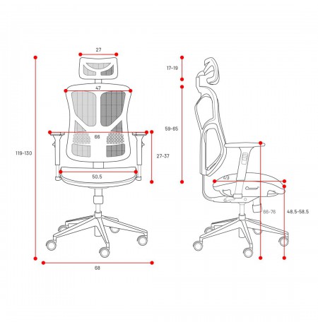 Gaming armchair DIABLO V-BASIC FOTEL black  grey