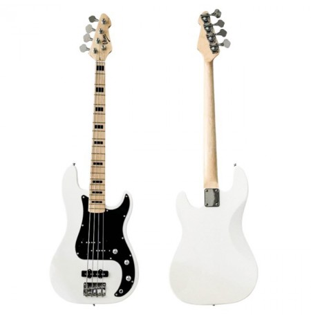 Electric bass guitar V-TONE PJB46 WH white 4/4
