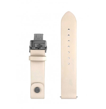 Leather strap Zeppelin white, 18 mm