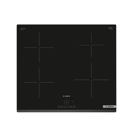 Bosch | Hob | PUE63KBB6E | Induction | Number of burners/cooking zones 4 | Touch | Timer | Black