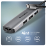 AXAGON USB-C 5Gbps STARTER 4in1 Hub | HMC-H3A