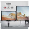 AXAGON Desk Mount | HMC-STND USB-C 5Gbps Stand and Hub 7in1 | Adjustable Height, Tilt | 10-16 " | Aluminum