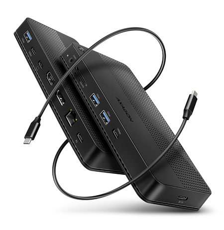 AXAGON USB4 40Gbps DUAL 4K DISPLAY 12in1 Dock | HMC-U4