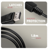 AXAGON Active cable RVD-HI20C2 | DisplayPort to HDMI | 1.8 m