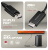 AXAGON Active cable RVD-HI20C2 | DisplayPort to HDMI | 1.8 m