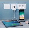 EU/UK/US Power Plug Travel Adapter 3x USB Charger