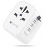 EU/UK/US Power Plug Travel Adapter 3x USB Charger