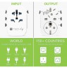 EU/UK/US Power Plug Travel Adapter 3x USB Charger